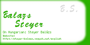 balazs steyer business card